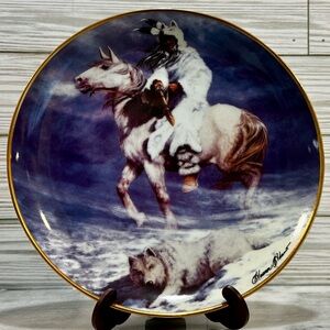24k Gold Franklin Mint “Spirit Of The Night" Limited Edition Plate HA7469